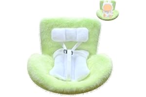 XEERUN Auto Puppen Sicherheitssitz, Charakter Autositz Für Puppen, Puppen-Autositz, Puppensicherheitssitz Mit Lüftungsclip Und Brillendekor Zur Präsentation Von 10–17cm (Grün)