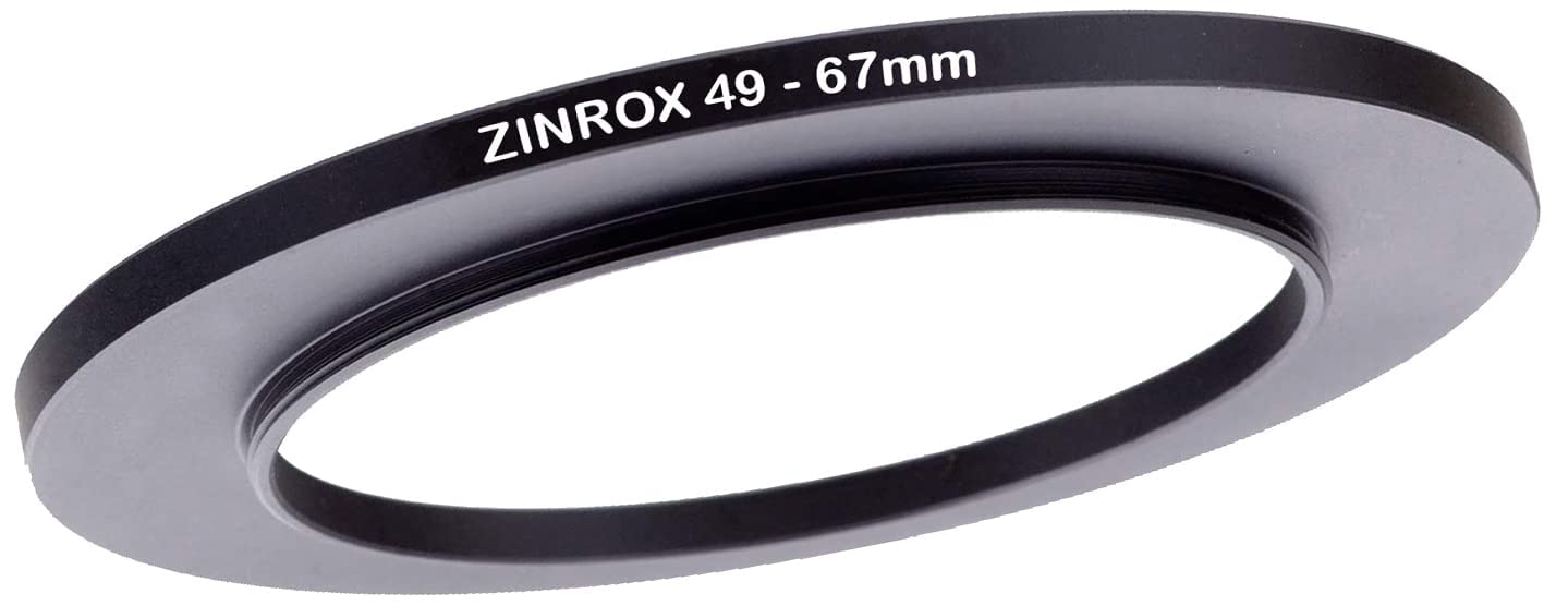 ZINROX® 49-67mm Step Up Lens Filter Adapter Ring, Set of 1 Piece - Size : 49mm to 67mm Stepping Ring