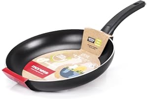 Moneta Padella, Alluminio, per Ogni Piano Cottura Incluso l'Induzione, Alluminio, Nero, 30 cm