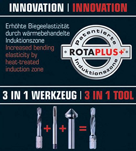 Exact 30307 Kombigewindebohrerbitsatz M4/M5/M6 HSS (patentierte ROTAPLUS ® Induktionszone reduziert Bruchgefahr) - 3