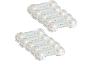 Offgridtec - 10 cierres de seguridad para puertas de bebés para cajones, seguros para niños, transparente