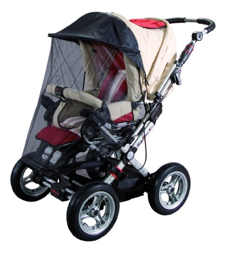 sunnybaby 11236 – Vario Sonnendach UPF 50+ mit abnehmbarem Insektenschutz passend für Kinder- und Sportwagen, schwarz - 3