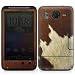 Produktbild HTC Desire HD Case Skin Sticker aus Vinyl-Folie Aufkleber Kuhfell Look Tiere Braun Weiß