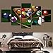 Produktbild Whian Öl Gemälde Auf Leinwand Für Home Dekoration 100% Handgemalt Modernes Leinwand Wand Art Decor DIY 5 Pcs/Set Billard Sport 55x20 45x20 35x20(cm) Rahmen