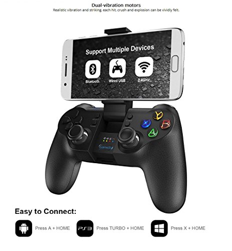 GameSir T1s Gamepad Wireless Bluetooth Controller Android Gamepad 2.4 GHz Bluetooth 4.0 per Android Smartphone / Windows PC / PS3