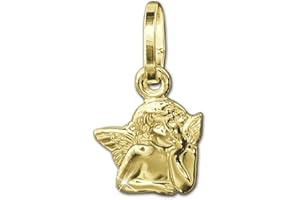 CLEVER SCHMUCK Clever Bijoux Doré Pendentif "mini-ange classique, brillant" en or 333, Or jaune