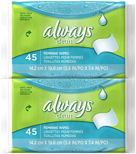 Always Feminine Wipes Refill-45 Ct