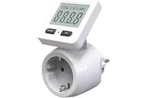 ‎REVOLT revolt Energiekostenmessgerät: Digitaler Energiekostenmesser mit 180° drehbarem Display, bis 3.680 W (Strommessgeräte, Verbrauchsmesser, Energiekostenrechner)