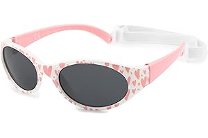 Kiddus Gafas de Sol Infantiles, gafas niña niño 2-6 años. Protección UV400. Correa ajustable.