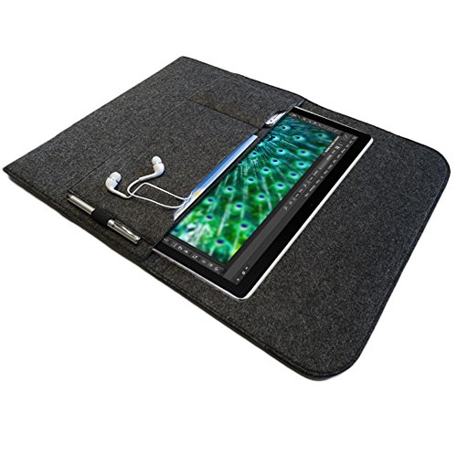 Schutzhülle-Sleeve-Cover-Tablet-Hülle für Samsung Galaxy Tab A 10.1 Filz Case Tablet Bag Filztasche von UC-Express® , Farben:Dunkles Grau - 2