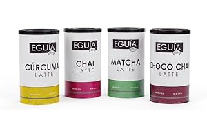 EGUIA Surtido Te Chai Latte | Choco Chai | Curcuma Latte | Matcha Latte | Pack de 4 x 250 g
