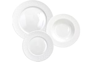 Tognana Margaret, Servizio Piatti per 6 persone, 18 Pezzi, Porcellana, Bianco