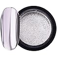 SHILLS PROFESSIONAL Nail Art Chrome Mirror Glitter Pigment Powder (028) Silver