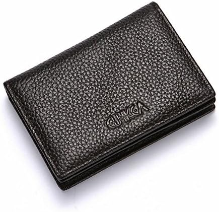 Kimtime Bifold Wallet RFID Blocking Genuine Leather Card Organzier Slim Wallet Case with Money Clip for Men Coffee