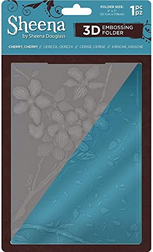 Sheena Douglass 5"x7" 3D Embossing Card Craft Folder - Cherry, Cherry