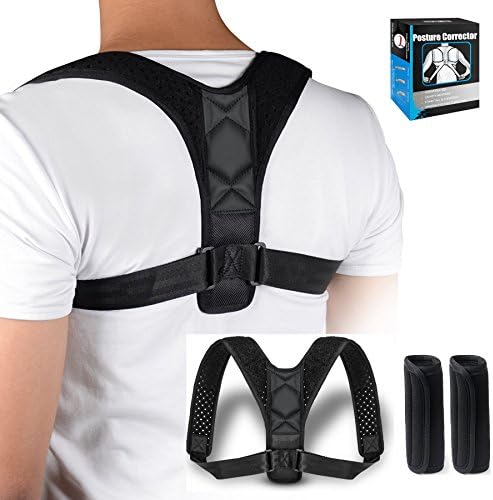 GUANYI Posture Corrector Adjustable-Breathable Spinal Support-Upper Back And Clavicle Durable Posture Support -Back, Shoulder, and Neck Pain Relief- Posture Trainer,Exercise Bands (M)