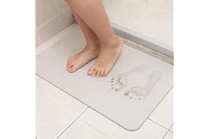 EATAN Tapis de Bain, Bain en Pierre de diatomite, Tapis antidérapant avec Un Super Absorbant antibactérien en Terre diatomée à séchage Rapide pour Plancher de Douche de Salle de Bain…