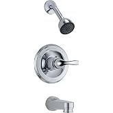Delta Faucet Klasik K&uuml;vet Bataryası Seti, Duş Bataryası Seti, Delta Duş Trim Kiti, K&uuml;vet ve Duş Bataryası Kombo, Krom T13420-