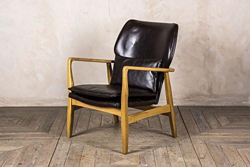 VINTAGE STYLE ARMCHAIR LEATHER RETRO STYLE FURNITURE MID CENTURY CHAIR