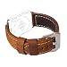 Produktbild Armband für Apple Watch 38MM, MeiC Power Vintage Lederarmband Replacement Leder Ersatz Uhrenarmband mit Klassischer Edelstahl Metall Schließe für Apple Watch Series 1/Series 2/Sport/Edition