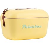 Polarbox Classic Cold and Warm Thermos Bag with Leather Strap 12 L Yellow & Water Green