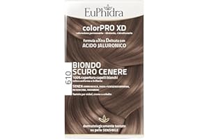 Euphidra Colorpro XD con Acido Jaluronico Più Idratazione, Più Morbidezza, Più Volume, Più Lucentezza, 610 Biondo Scuro Cenere