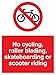 Produktbild Viking Schilder PV5355-A1P-1M Schild"No Cycling, Roller Blading, Skateboarding oder Scooter Riding", 1 mm halbstarrer Kunststoff, 800 mm H x 600 mm B