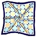 Produktbild Bees Knees Fashion Blau Gelb Kreis Printed Fine Small Seide Square Schal
