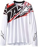 Alpinestars Boy's Sight Long Sleeve Jersey, Large, White/Red/Black