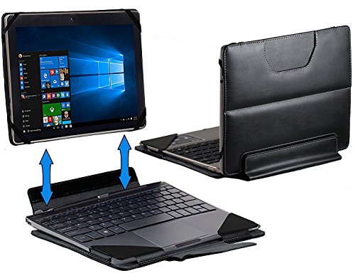 Navitech Cuir Noir detachables Portefeuille en Etui Housse Couverture Compatible avec Winnovo V113 2 in 1 Tablet PC 11.6 inch