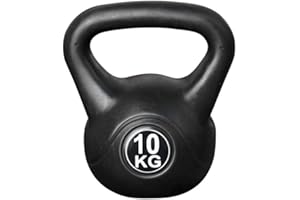 Vivol Kettlebell 10 kg winylowa hantla treningowa z tworzywa sztucznego i wypełnienie cementowe – do gimnastyki, crossfitu i fitnessu w domu