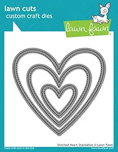 Lawn Cuts Custom Craft Die - Stitched Heart Stackables (Pack of 1 )