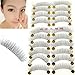 Ardisle Reusable 10 Pairs Handmade Fake False Eyelash Transparent Stem Beauty Natural Look Lashes