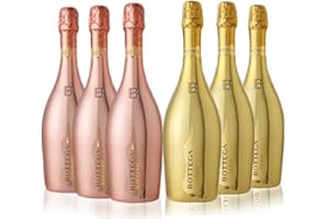 SAN JAMÓN Bottega Gold Collection Bottega Gold Prosecco NV and Bottega Rose Gold NV 75cl (Case of 6)