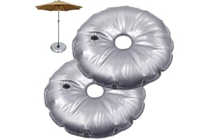 mizikuu 2 Stuck Gewichte für Sonnenschirmständer, 37cm Sandsack Beschwerung Befüllbar 3L Wasser Schirmständer Gewichtstasche Wasser Umbrella Base Weight Bag Für Schirme Balkon Strand Terrasse