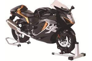GENERIC 1:6 Scale Die-Cast Motorcycle Model, Interactive Features with Sound Effects (Engine Roaring), Lights and Moving Parts (Rear Wheel Spinning), Simulated Smoke Spraying (Black+Golden)