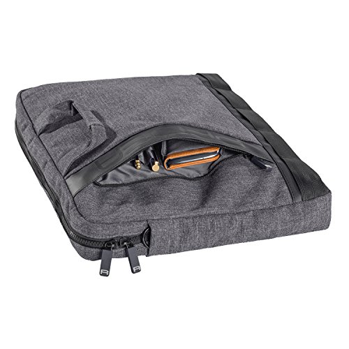 PEDEA Notebooktasche Fancy f  r 17 3 Zoll  43 9cm  mit Zubeh  rfach und Schultergurt  grau