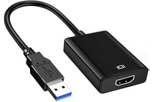 JCSJK Adaptateur USB vers HDMI, USB 3.0 vers HDMI 1080p HD pour PC Windows 11/10/8/7, Projecteur HDTV HD Vidéo Audio Multi Moniteur Convertisseur