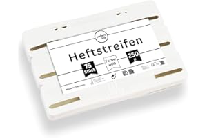 perfect line 75 bandes de reliure (3 x 25 pièces), en plastique recyclable, fabriqué en Allemagne (blanc)