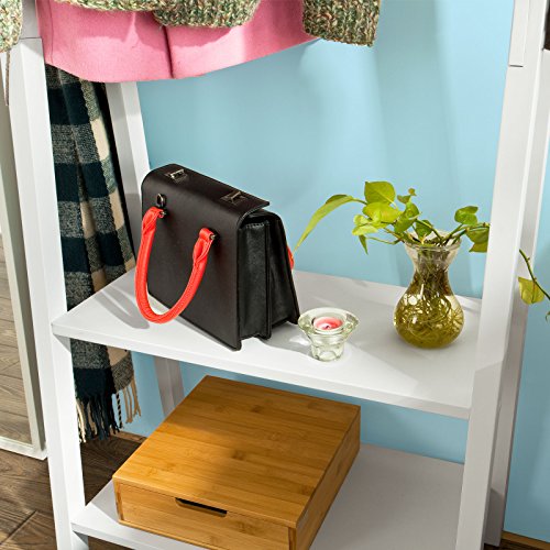 SoBuy® Ständer, Kleiderständer, Kleiderstange, Garderobenständer, Kindergarderobe,Hängeregal, mit zwei Ablagen, FRG59-W - 6