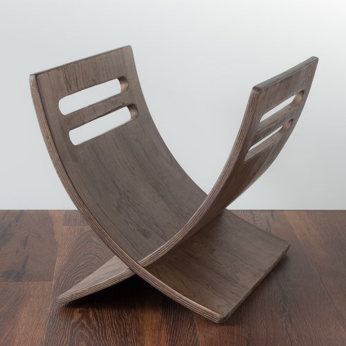 Homestyle4u 965 Mailand Zeitungsständer Magazinhalter Zeitschriftenablage aus Holz B 30 cm x H 29 cm x T 36 cm in Braun lackiert - 5