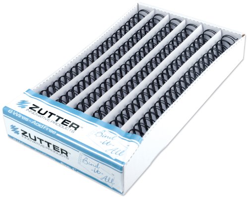 Zutter Espirales para encuadernadora 6 unid , de 2,5 cm en color Negro