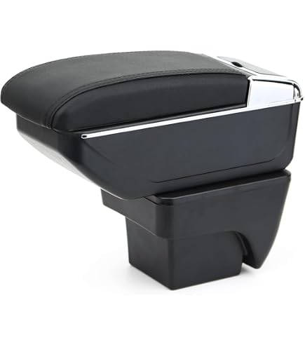 Bracciolo Auto Per SEAT Arona - Doppio Strato Con Porta USB - Pelle PU E ABS - Console Centrale - 4