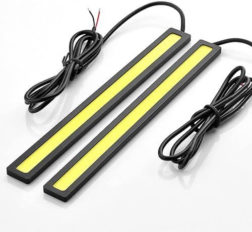 POWERKKM Pcs Set Waterproof Aluminum High Power 6W 6000K Xenon White Slim Cob Led Drl Daylight Driving Daytime Running Light Lamp For Car Suv Sedan Coupe Vehicle