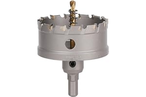 Vearter TCT - Sega a tazza da 72 mm con punta di centraggio, fresa per metallo duro, acciaio inossidabile, acciaio da costruzione, lega di alluminio, rame, ferro, plastica e fibra di vetro