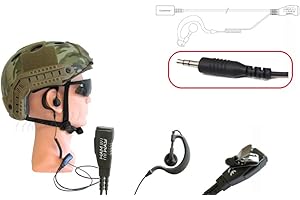 SIRIO ANTENNE HAM-Way EG-07C/A507 MICRO-AURICOLARE CON CONNETTORE 3,5mm E SUPPORTO, CAVO SPIRALATO PER MIDLAND/ALAN/POLMAR HUNTER