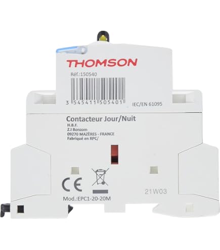 Thomson Presa Modulare Doppia NF 16A 2P+T Per Quadro Elettrico - Autoclip Serraggio Automatico - Conforme Norme CEI - 3500W - Garanzia 2 Anni
