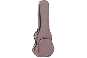 Surwin Funda Ukelele Soprano 21”/23”/26” Pulgadas Ukelele Gig Bag Bolsa Acolchada Grueso Ukelele con Correas de Relleno, Ajustables Estuche para Ukelele Mochila (21 Pulgadas,Marrón claro)