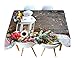 Produktbild HUANZI Weihnachten Wasserdichte Abwaschbar Tischdecke 3D Leuchtturm Digitaldruck Rechteckige Dekoration Tischdecke Picknick/Party/KüChentisch Abdeckung-Grau, Gray, 50cmx130cm