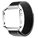 Produktbild Magnetverschluss Armband, happytop Ersatz Armbanduhr Edelstahl Armband Band Wrist Strap für Fitbit Blaze Smart Watch S schwarz